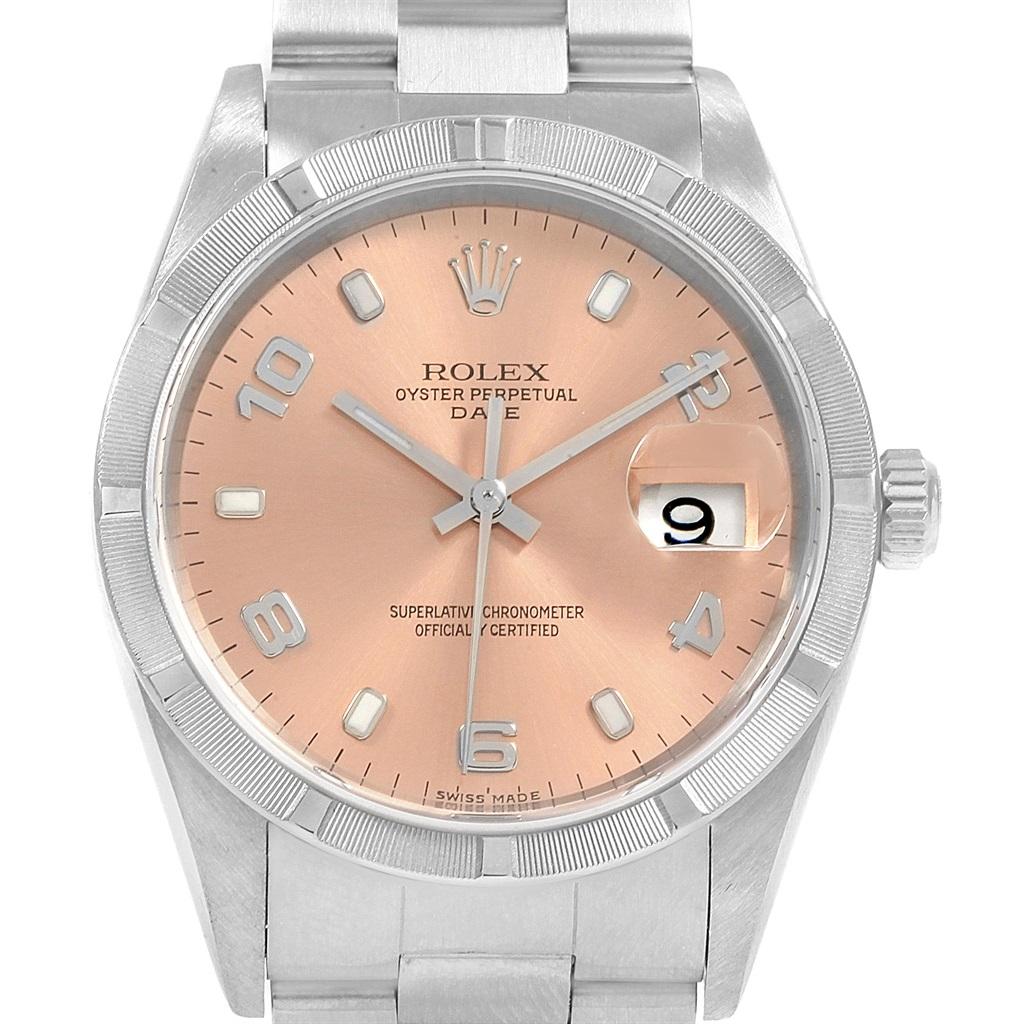 Rolex Date White Dial Oyster Bracelet Steel Men's Watch 15210 3