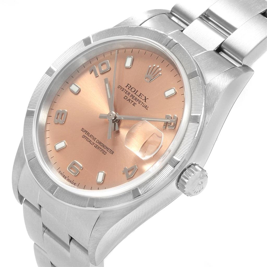 Rolex Date White Dial Oyster Bracelet Steel Men's Watch 15210 5