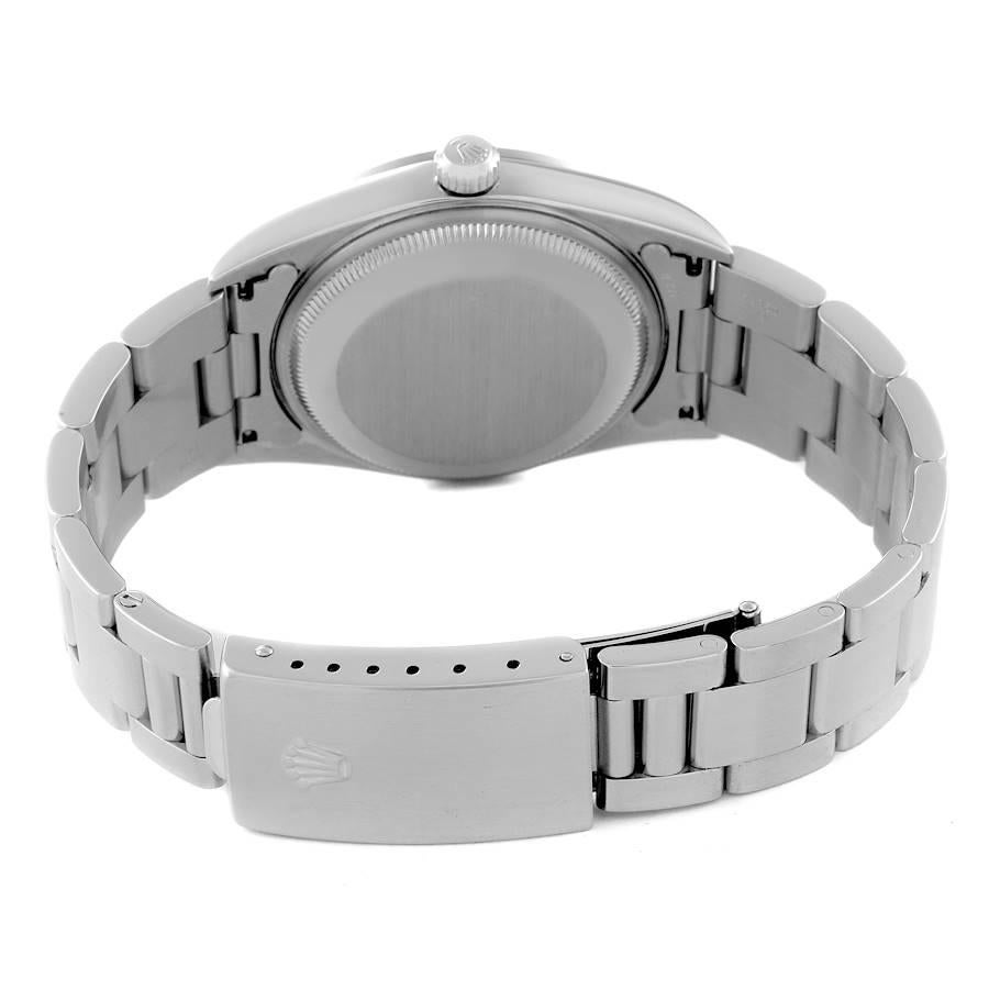 Rolex Date White Dial Smooth Bezel Steel Mens Watch 15200 4