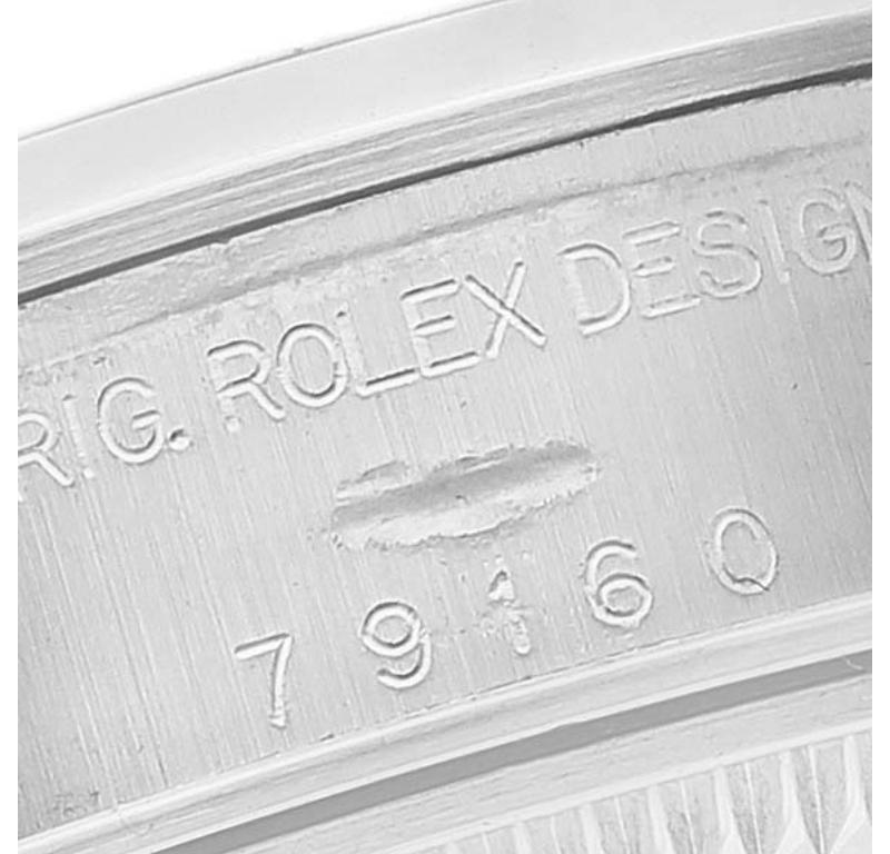 Rolex Date White Roman Dial Domed Bezel Steel Ladies Watch 79160 2