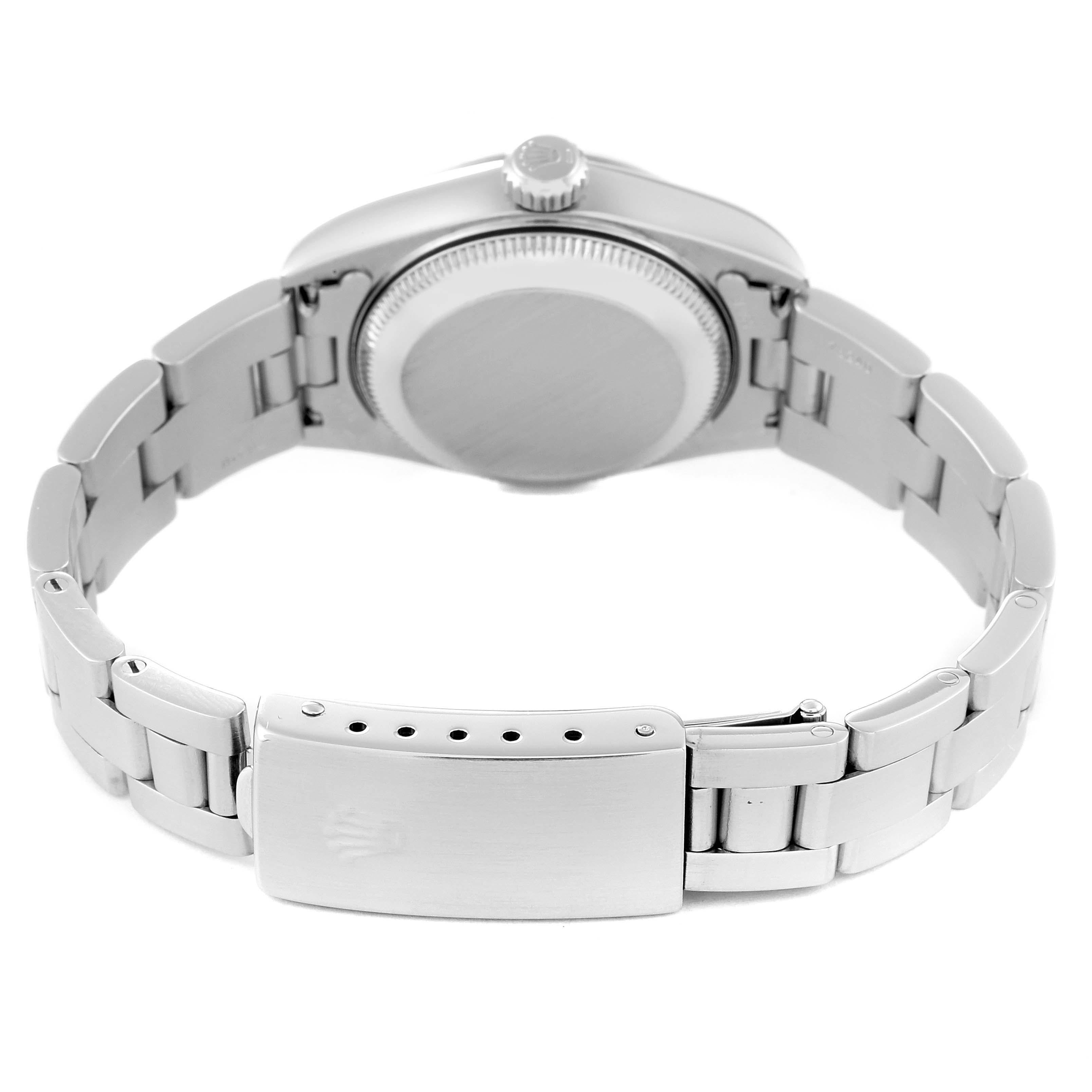 Rolex Date White Roman Dial Domed Bezel Steel Ladies Watch 79160 5