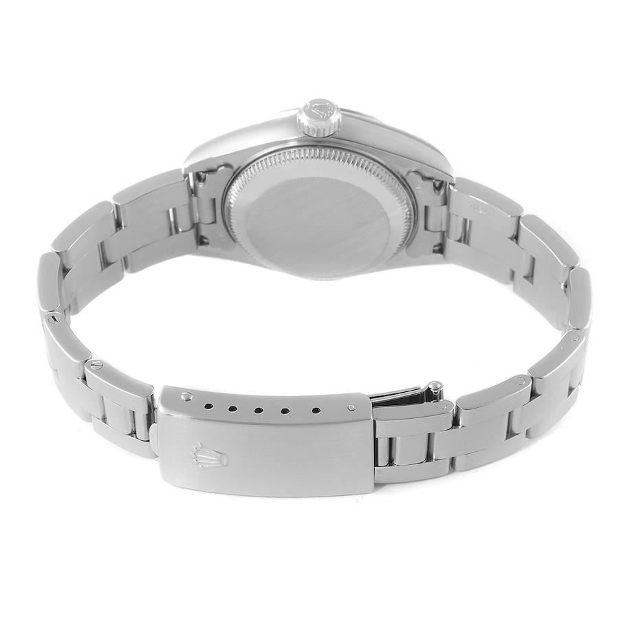 Rolex Date White Roman Dial Oyster Bracelet Steel Ladies Watch 79190 For Sale 5