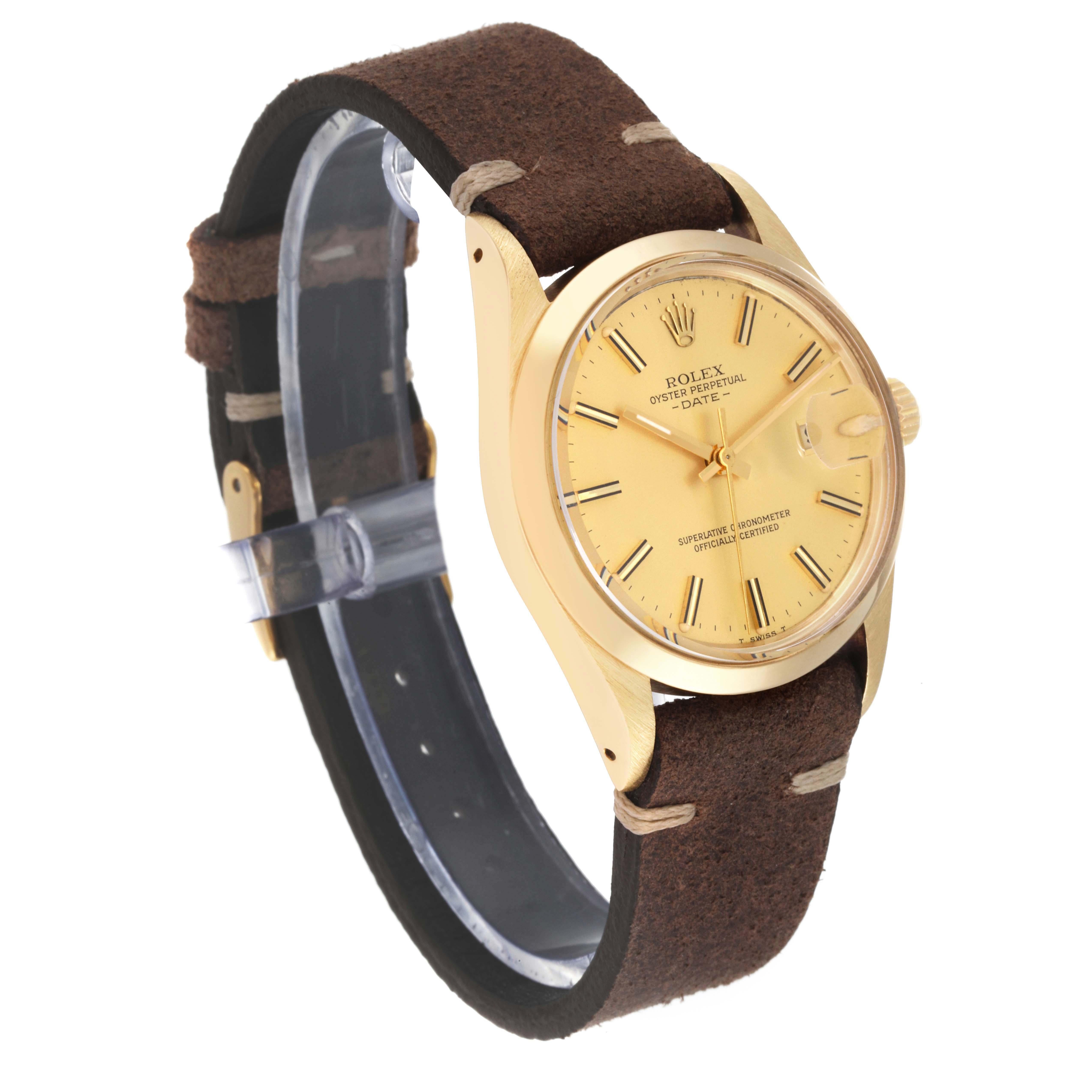 vintage rolex with leather strap