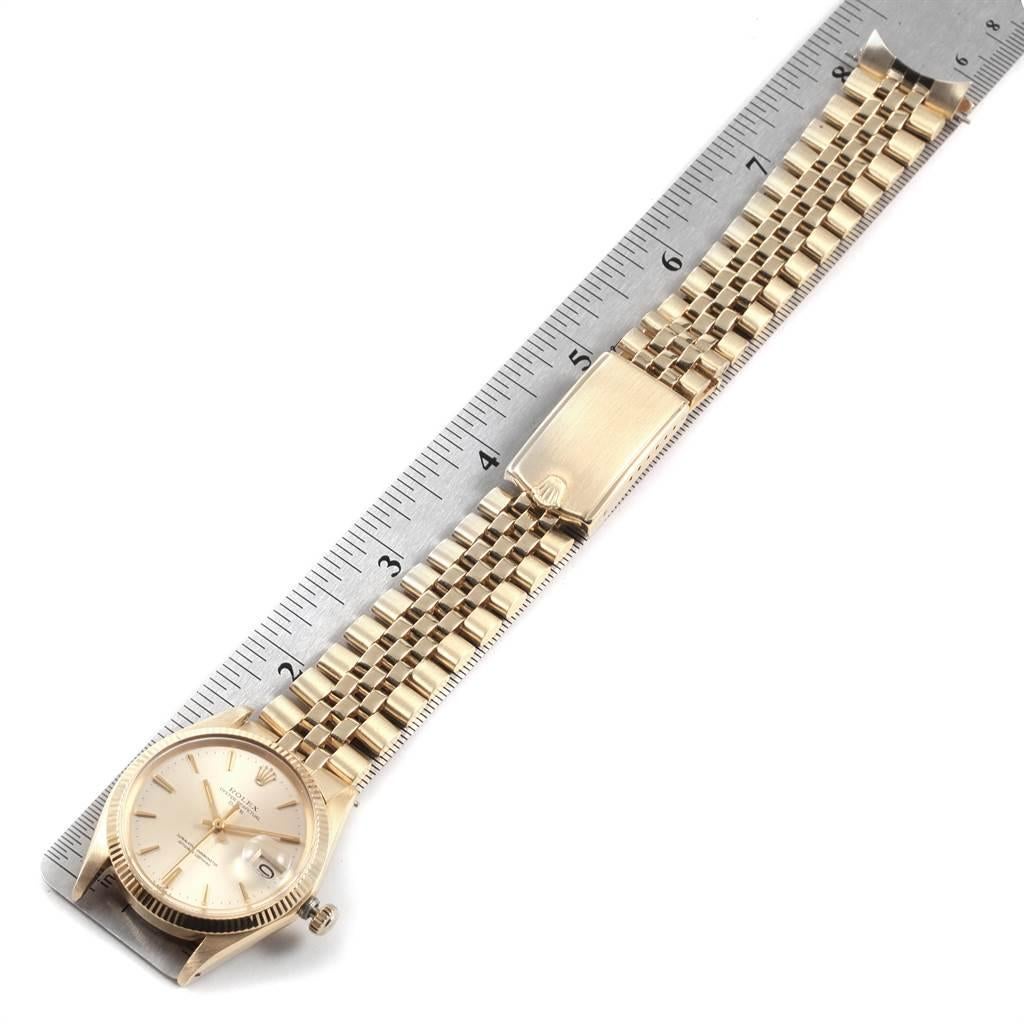 Rolex Date Yellow Gold Jubilee Bracelet Vintage Men's Watch 1503 Box 6