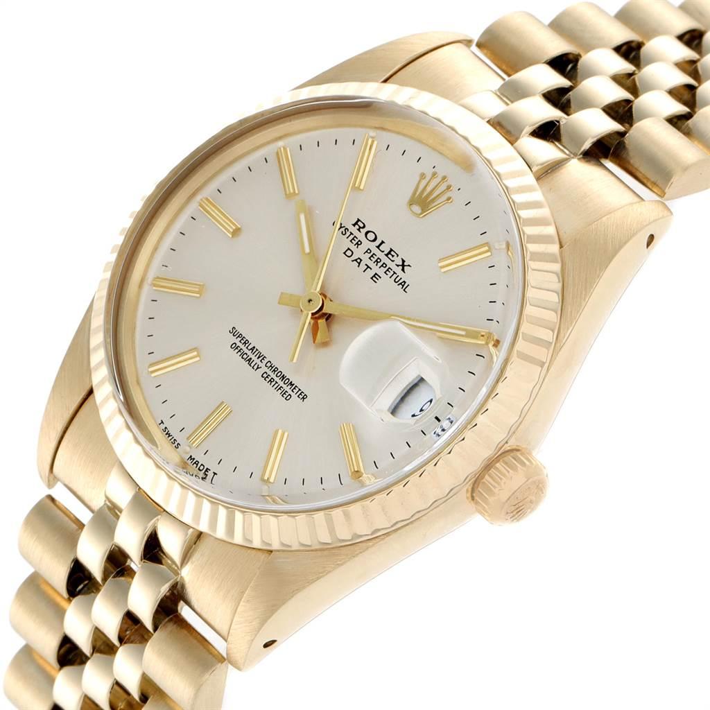 Rolex Date Yellow Gold Jubilee Bracelet Vintage Men's Watch 1503 2