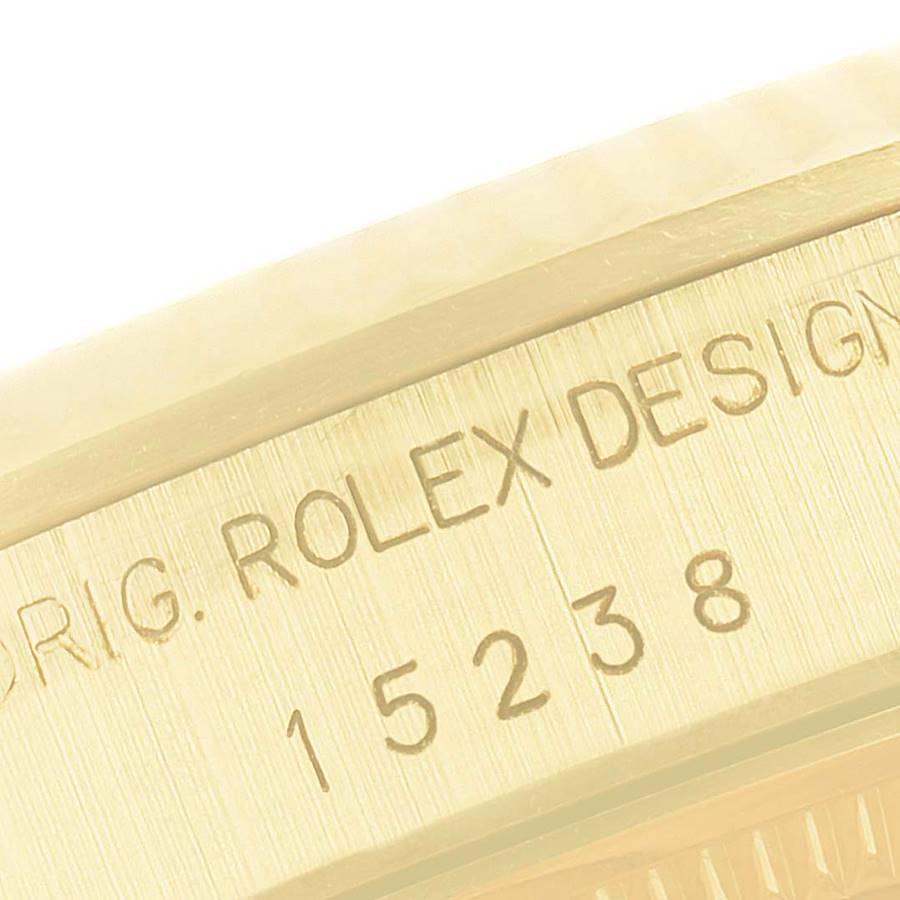 Rolex Date Yellow Gold Oyster Bracelet Men's Watch 15238 Box 3