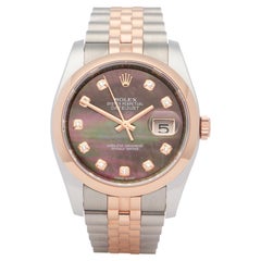 Rolex Datejust 0 116201 Unisex Rose Gold & Stainless Steel 0 Watch