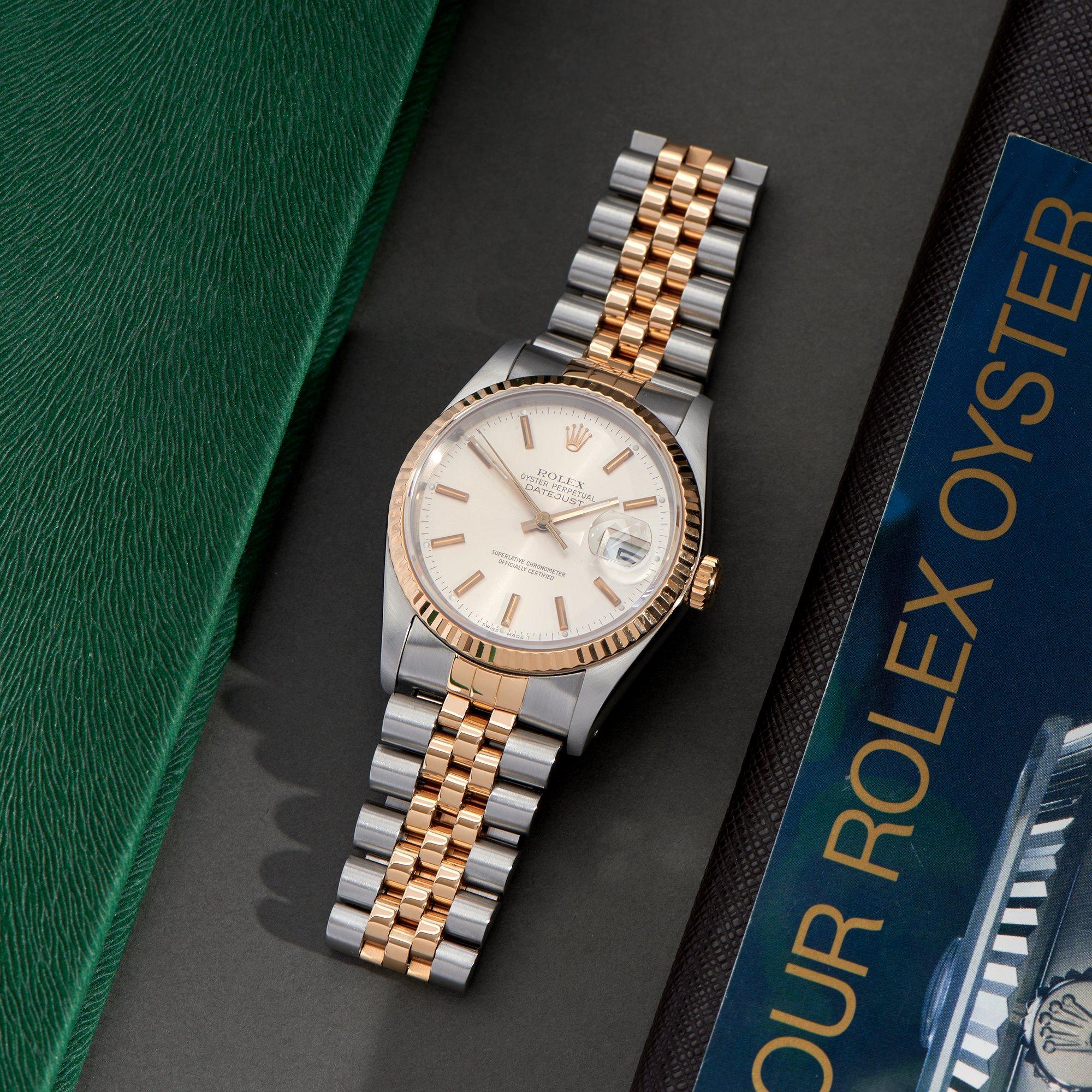 Rolex Datejust 0 16233 Unisex Yellow Gold & Stainless Steel 0 Watch For Sale 6