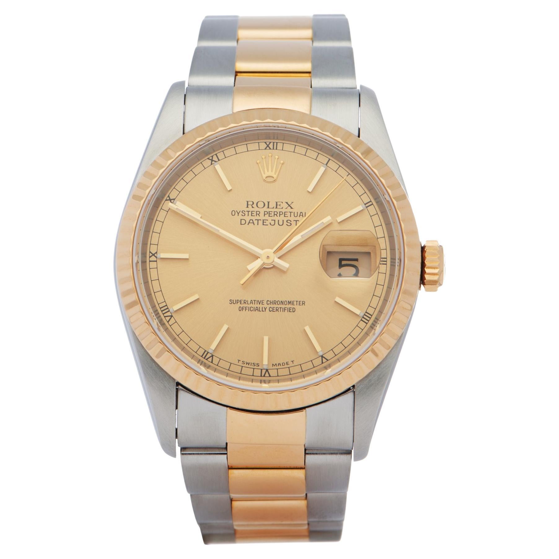 Rolex Datejust 0 16233 Unisex Yellow Gold & Stainless Steel 0 Watch