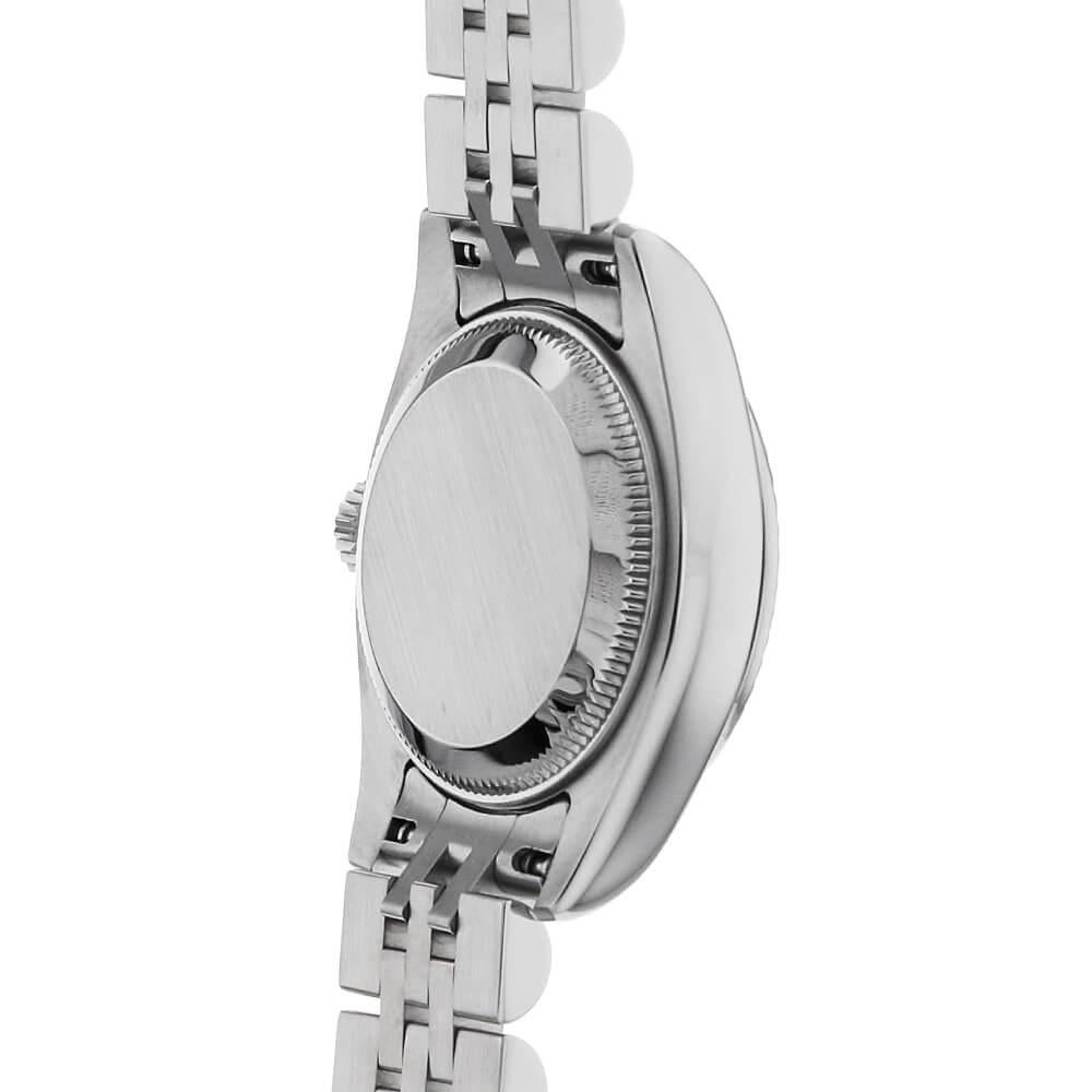 Round Cut Rolex Datejust 10P Diamond 179174G White Ladies Jubilee Bracelet Watch - Used