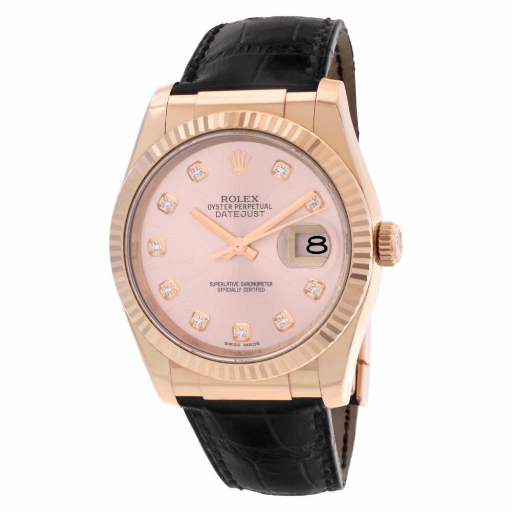 Rolex Datejust 116135, Rose Dial, Certified and Warranty In Excellent Condition In Miami, FL