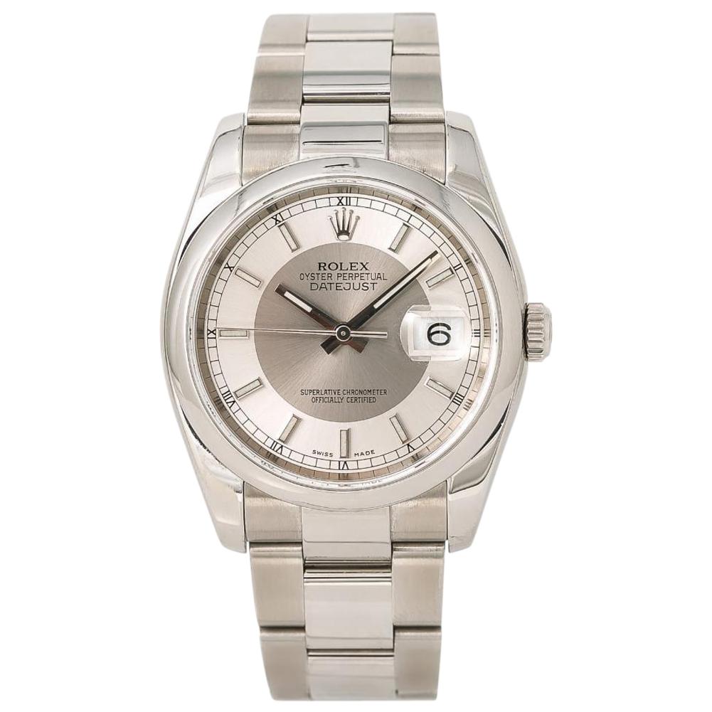 Rolex Datejust 116200, Silver Dial, Certified and Warranty For Sale