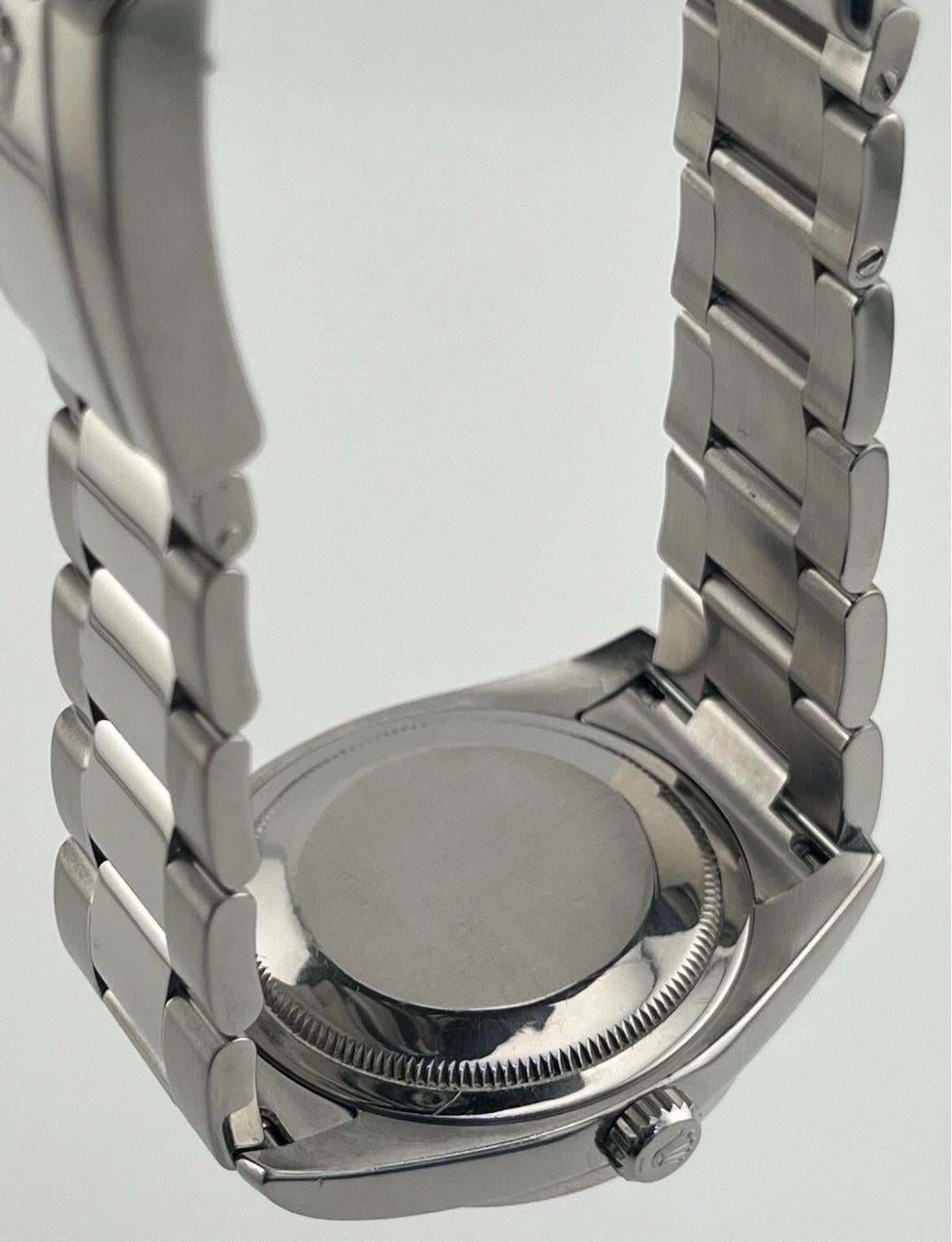 Rolex Montre Datejust 116200 36 mm avec lunette en diamant 1,3 carat et cadran bleu Tiffany en vente 10