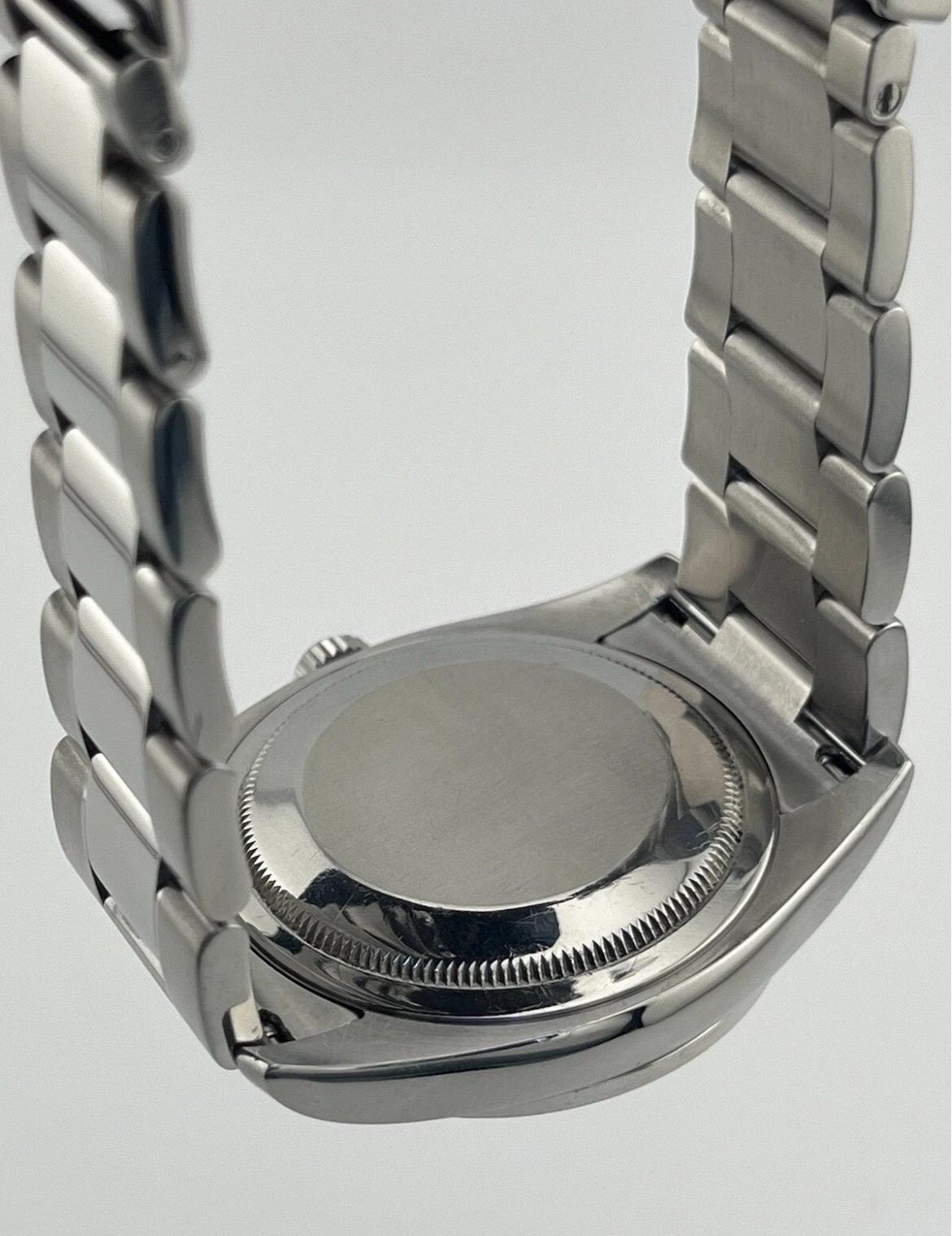 Rolex Montre Datejust 116200 36 mm avec lunette en diamant 1,3 carat et cadran bleu Tiffany en vente 13
