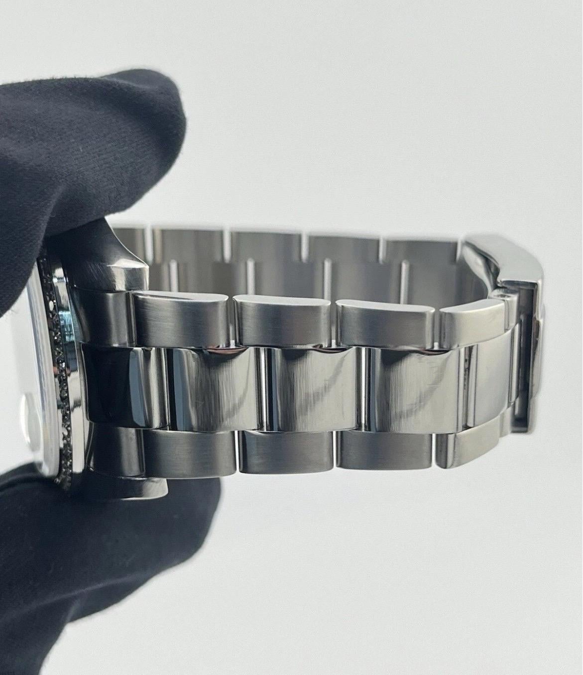 Rolex Montre Datejust 116200 36 mm avec lunette en diamant 1,3 carat et cadran bleu Tiffany en vente 14