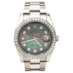 Rolex Datejust 116200 Tahitian MOP Diamond Dial Diamond Bezel Stainless Steel