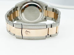 Rolex Datejust 116201 Black Roman Dial 18K Rose Gold Steel Box Paper