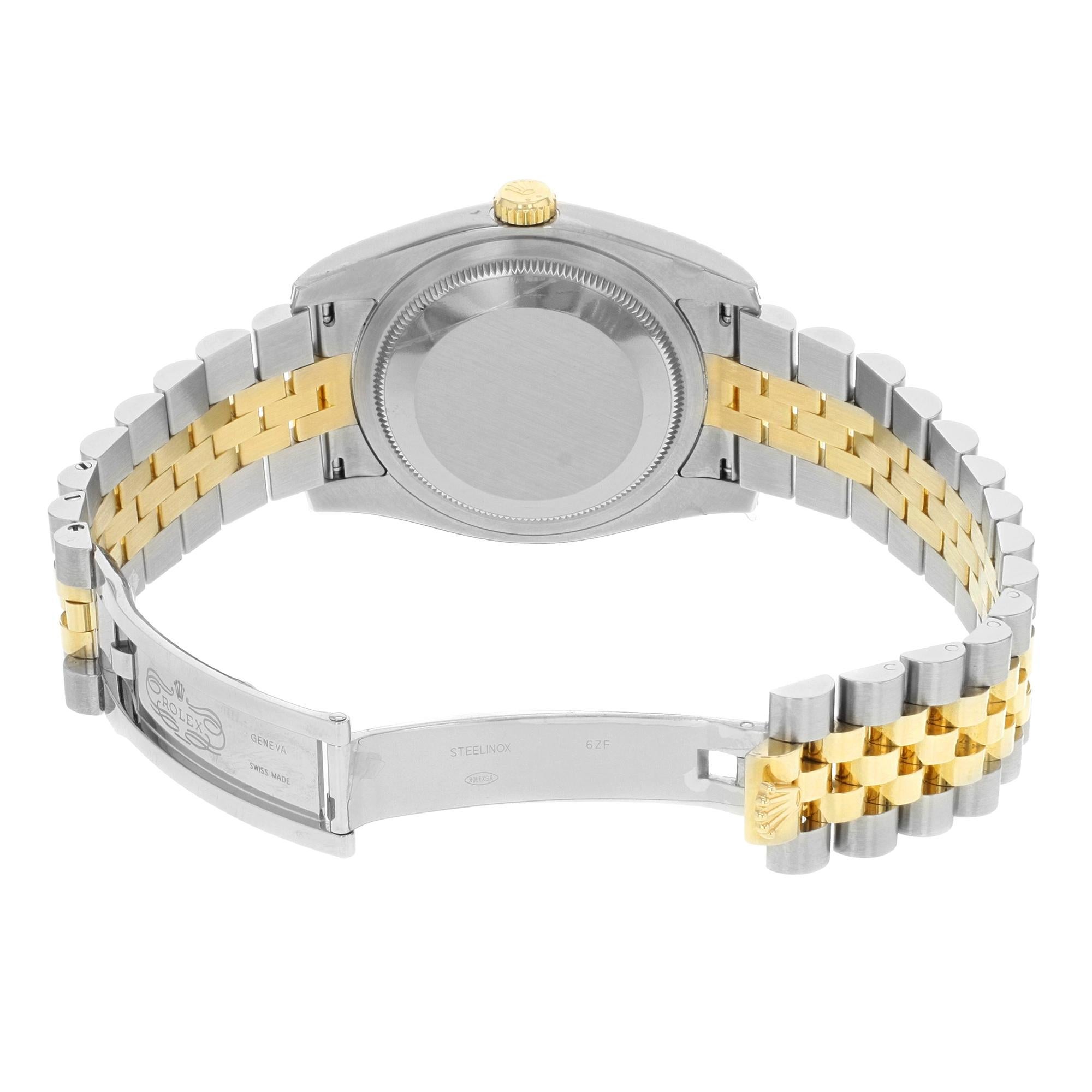 Men's Rolex Datejust 116203 SSJ Steel 18K Yellow Gold Silver Dial Automatic Mens Watch