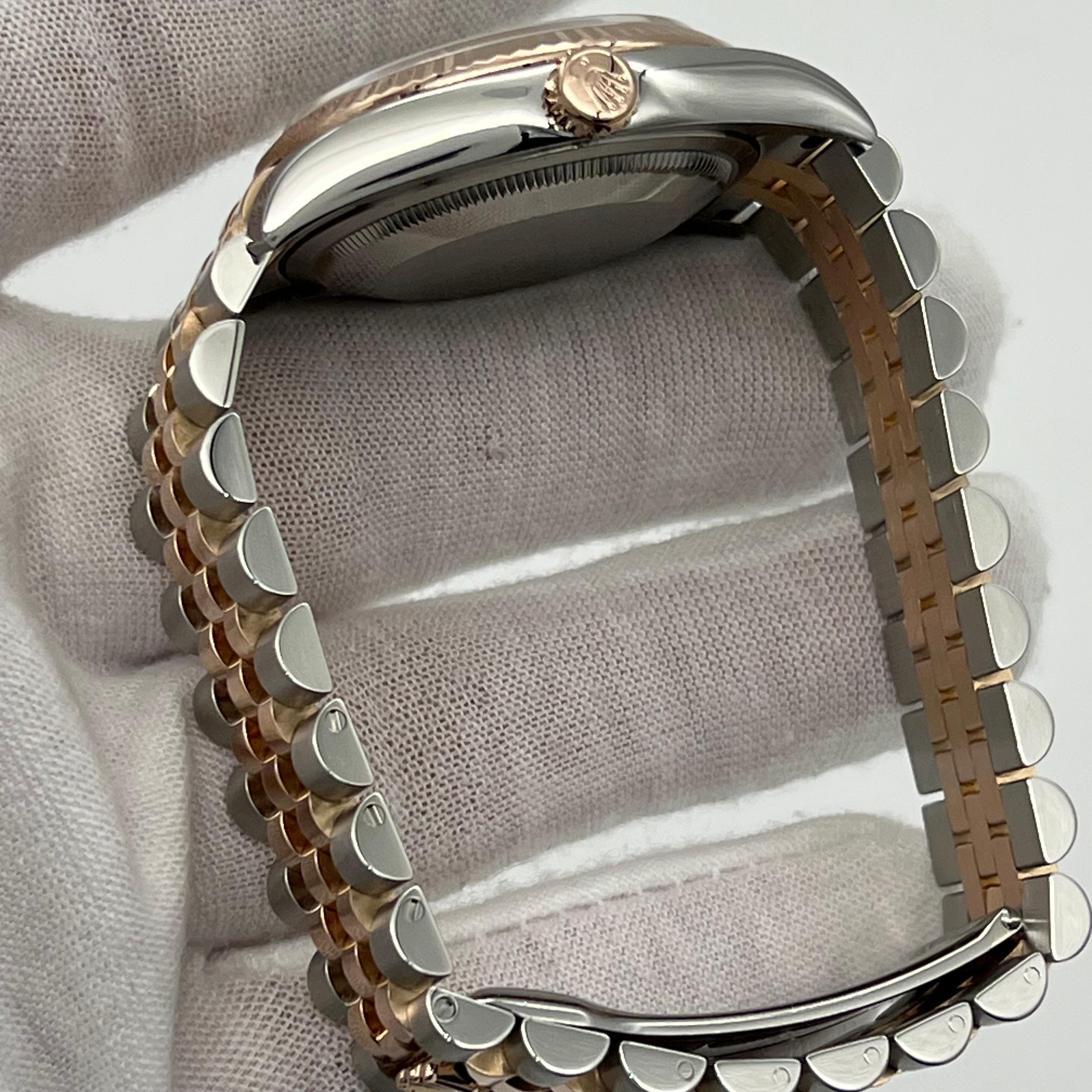 Rolex Datejust 116231 36 mm Silber Roman Zifferblatt 18K Roségold Stahl Box Papier 5
