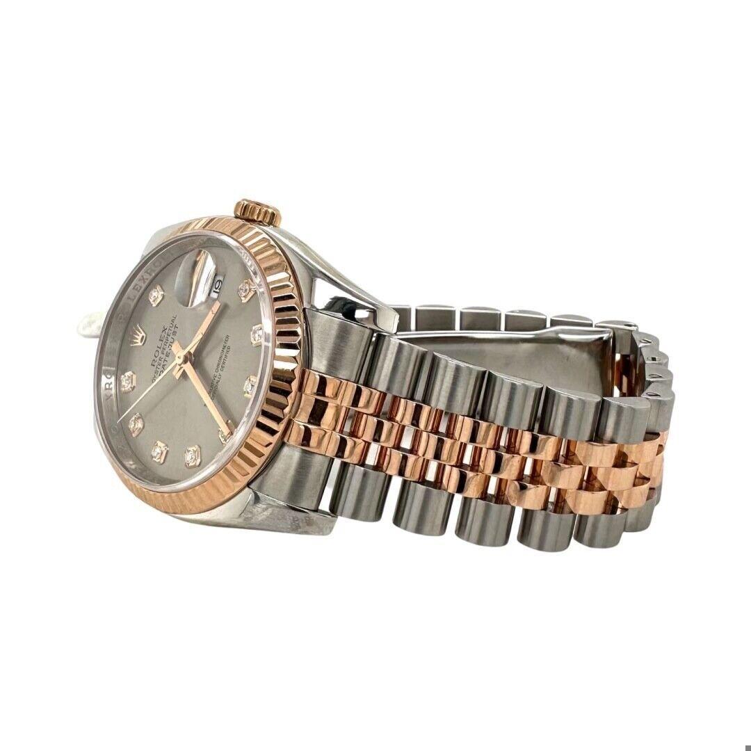 Rolex Datejust 116231 36mm Two Tone Silver and Diamond Dial Watch  (R-405) In Excellent Condition For Sale In Miami, FL