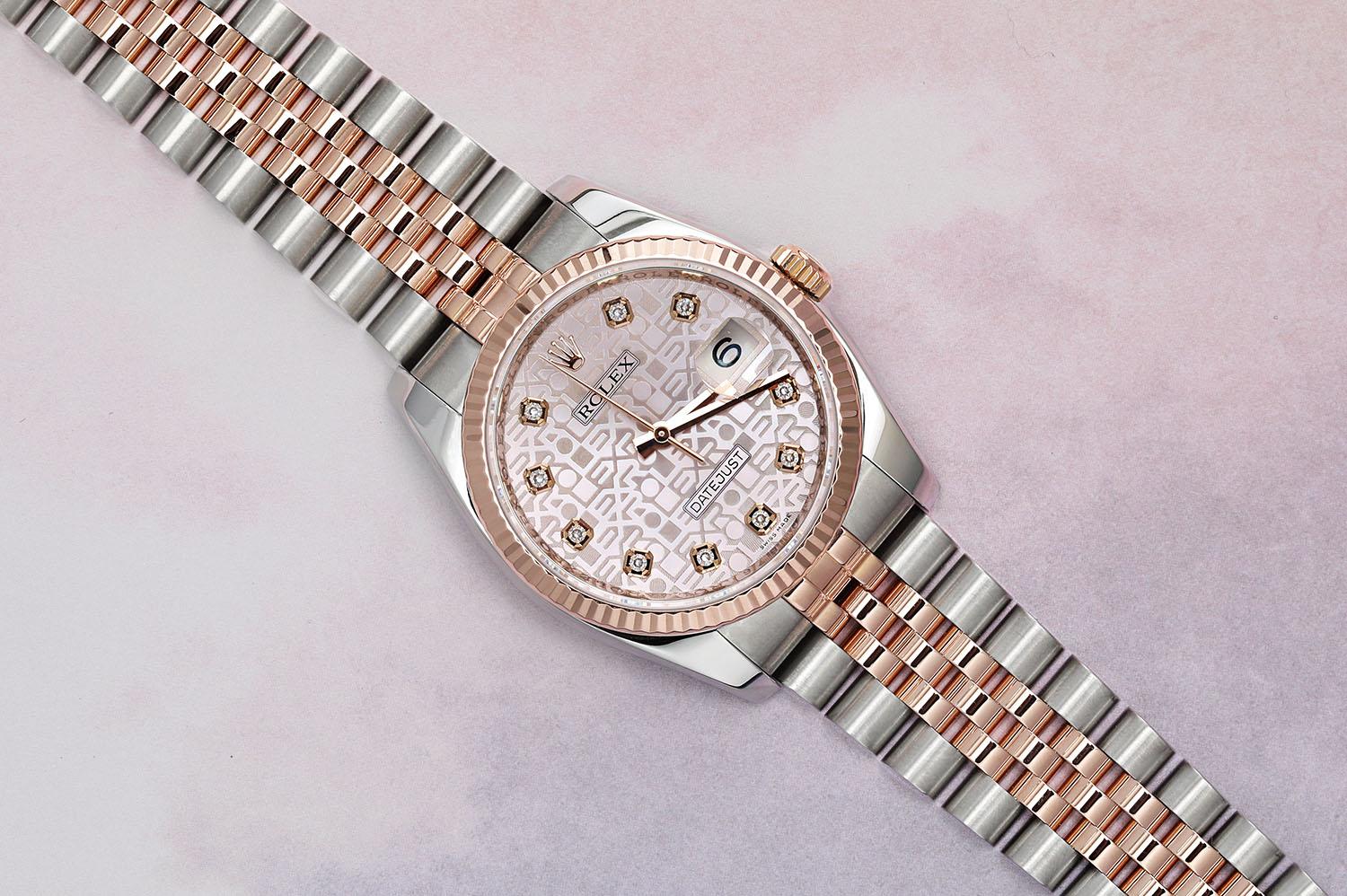 rolex datejust rose gold