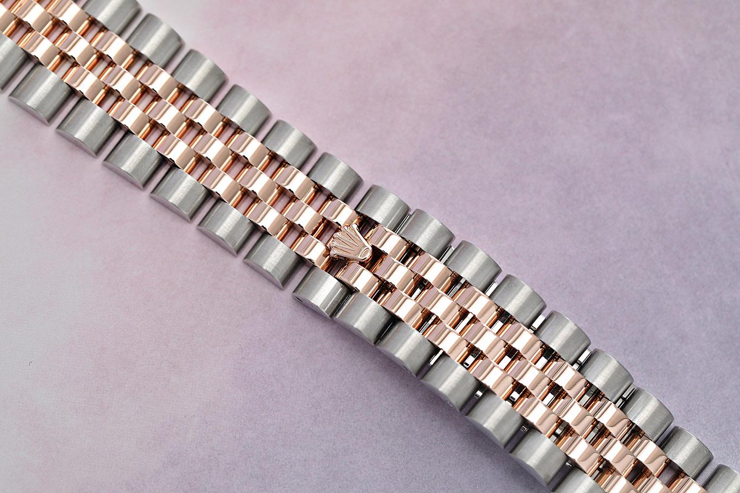 Rolex Datejust 116231 Steel and Rose Gold 36mm Anniversary Pink Diamond Dial In Excellent Condition In New York, NY