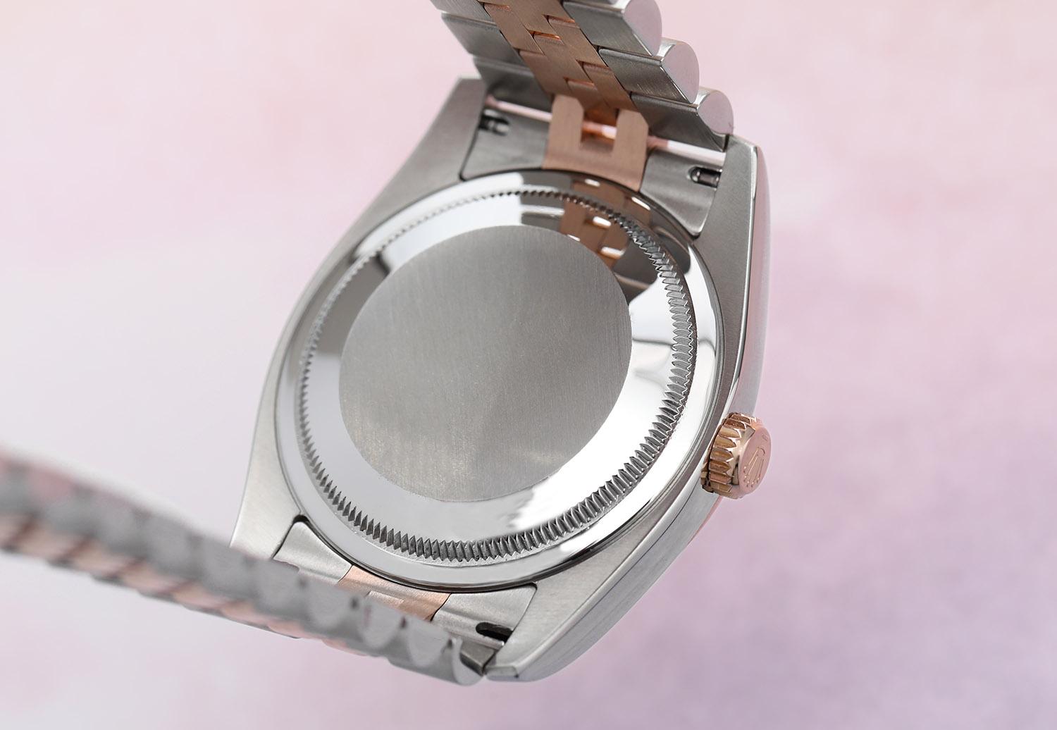 Women's or Men's Rolex Datejust 116231 Steel and Rose Gold 36mm Anniversary Pink Diamond Dial