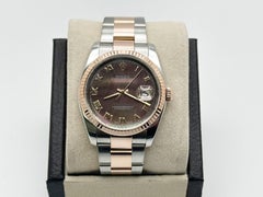 Rolex Datejust 116231 Tahitianisches Perlmutt römisches Zifferblatt Stahl 18K Rose Gold 36