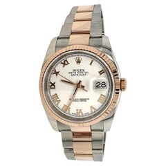 Rolex Montre Datejust 116231 bicolore 18k rose/acier Oyster Bracelet 36mm