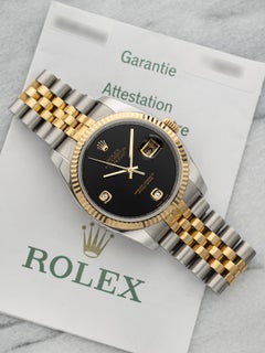 Rolex Datejust 116233 18K YG Steel Onyx Diamond Dial Automatic 36mm