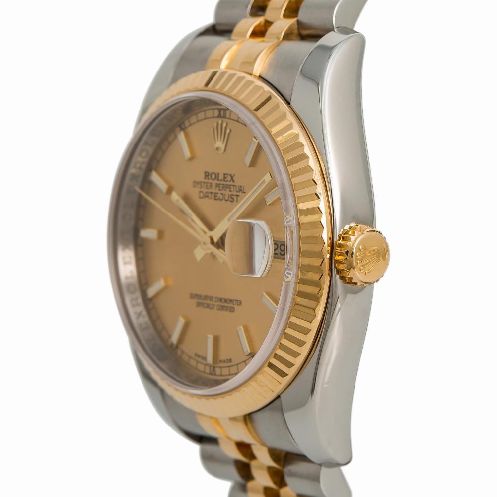 Men's Rolex Datejust 116233, Champagne Dial, Certified and Warranty For Sale