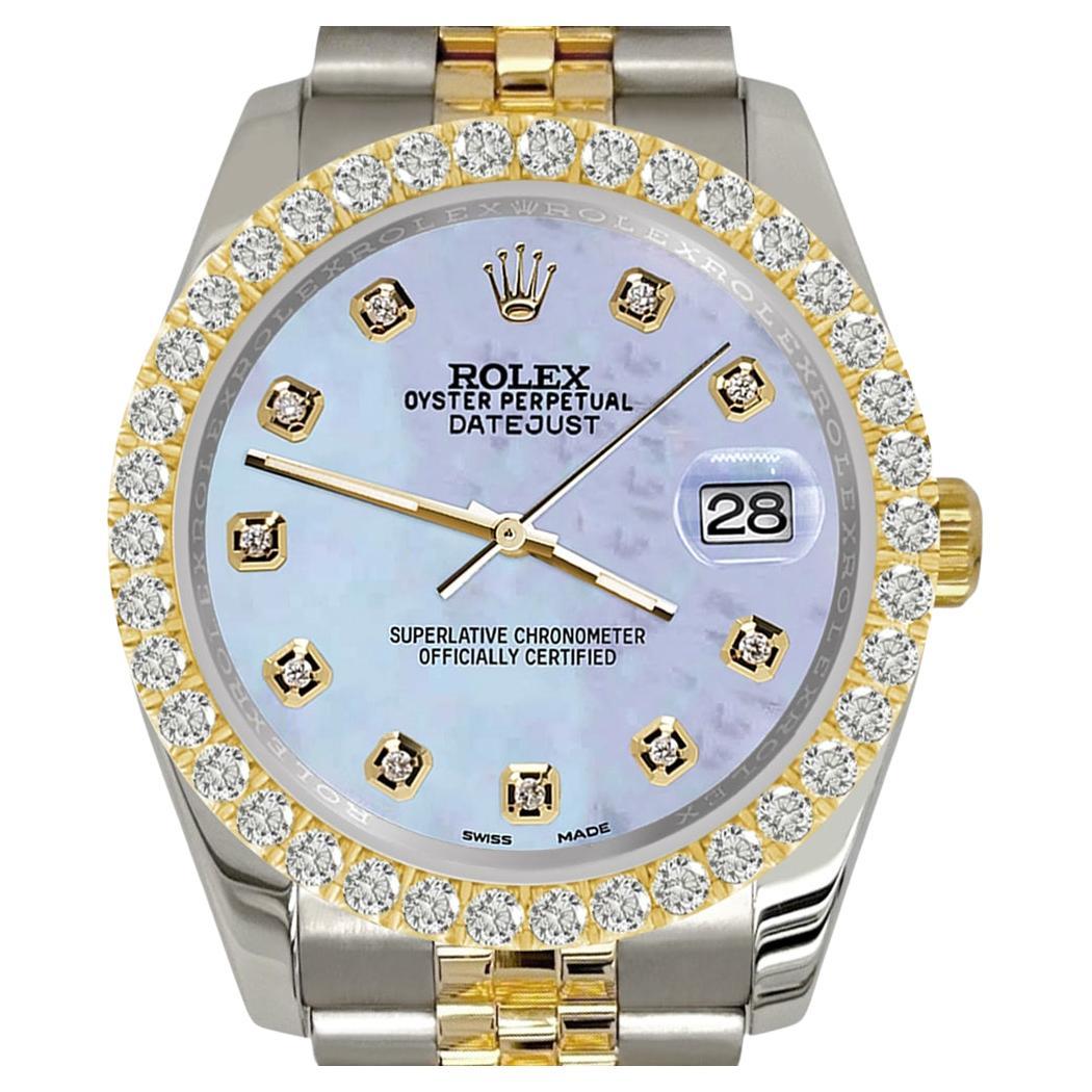 Reloj Jubilee Rolex Datejust 116233 36 mm Bisel de diamantes de 3,05 qt/Dial MOP morado en venta
