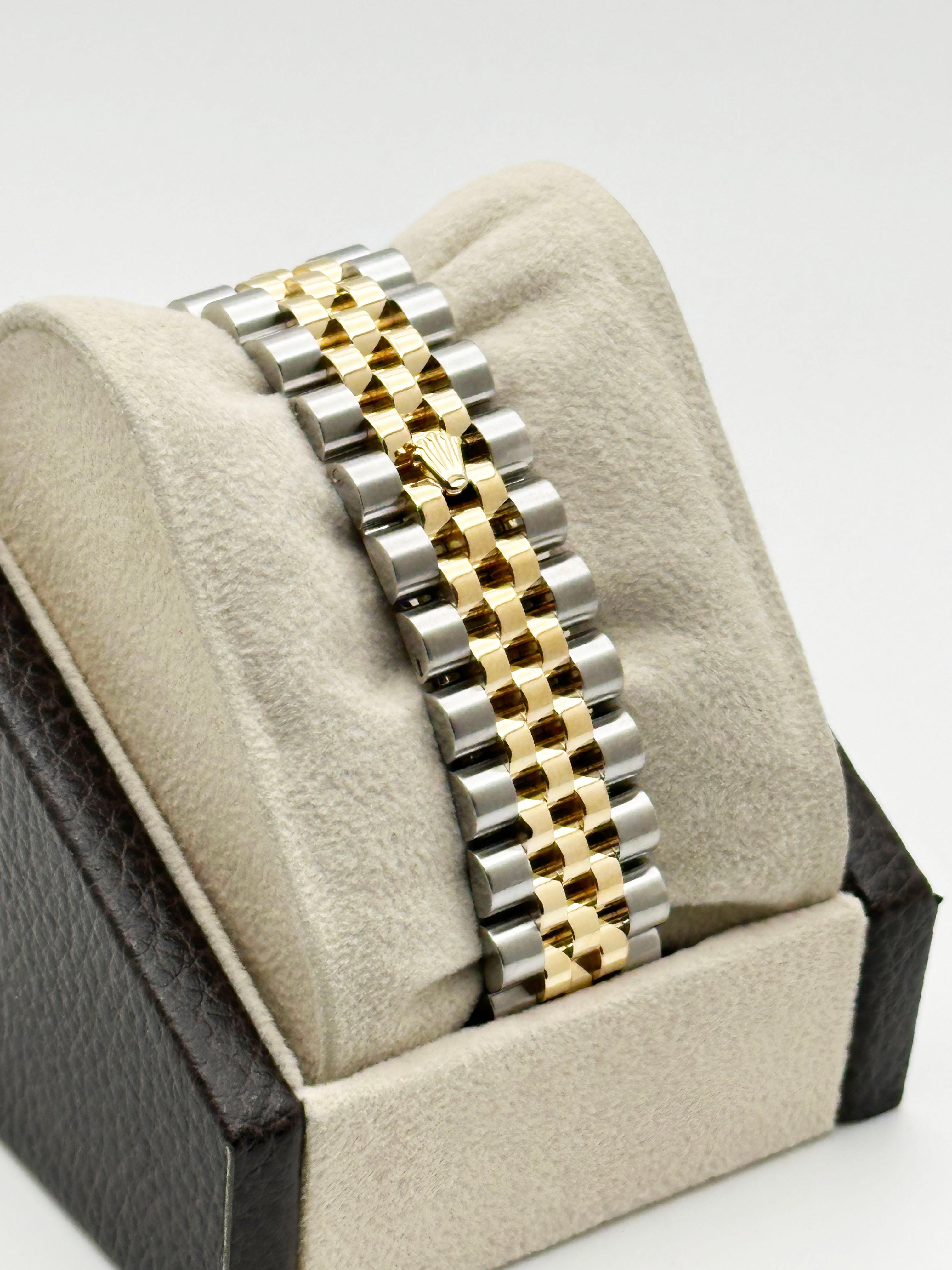 Rolex Datejust 116233 36mm Silber römisches Zifferblatt 18K Gelbgold Stahl Jubilee im Zustand „Hervorragend“ im Angebot in San Diego, CA