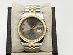 Rolex Datejust 116233 36mm Silver Roman Dial 18K Yellow Gold Steel Jubilee