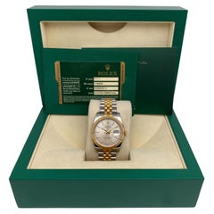 Rolex Datejust 116233 36mm Steel 18K Yellow Gold Silver Dial Watch B&P