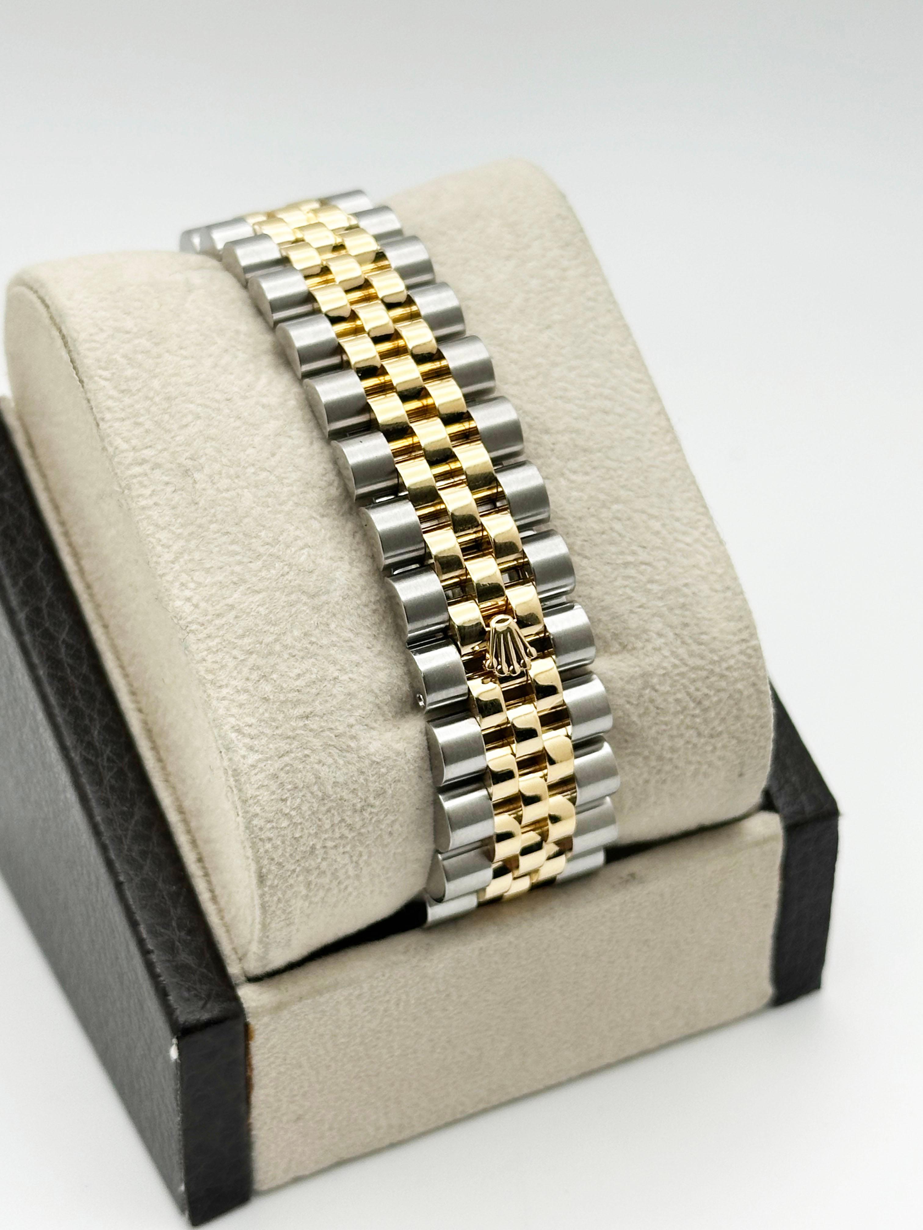 Rolex Datejust 116233 36mm Esfera romana blanca Bisel de diamantes Oro amarillo 18k Acero en venta 1