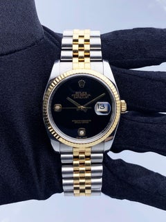Rolex Datejust 116233 Black Onyx Dial Mens Watch