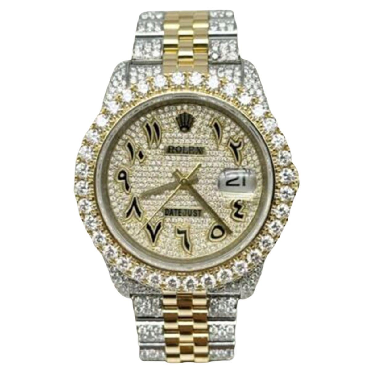 Style Number: 116233

 

Serial: F525***


Year: 2004

 

Model: Datejust

 

Case Material: Stainless Steel 

 

Band: 18K Yellow Gold & Stainless Steel with Custom Diamonds 

 

Bezel: 18K Yellow Gold Custom Diamond Band

 

Dial: Refinished Dial