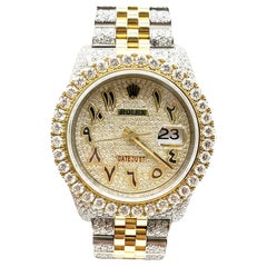 Rolex Montre Datejust 116233 avec cadran arabe en diamant, lunette et bracelet en acier 18 carats