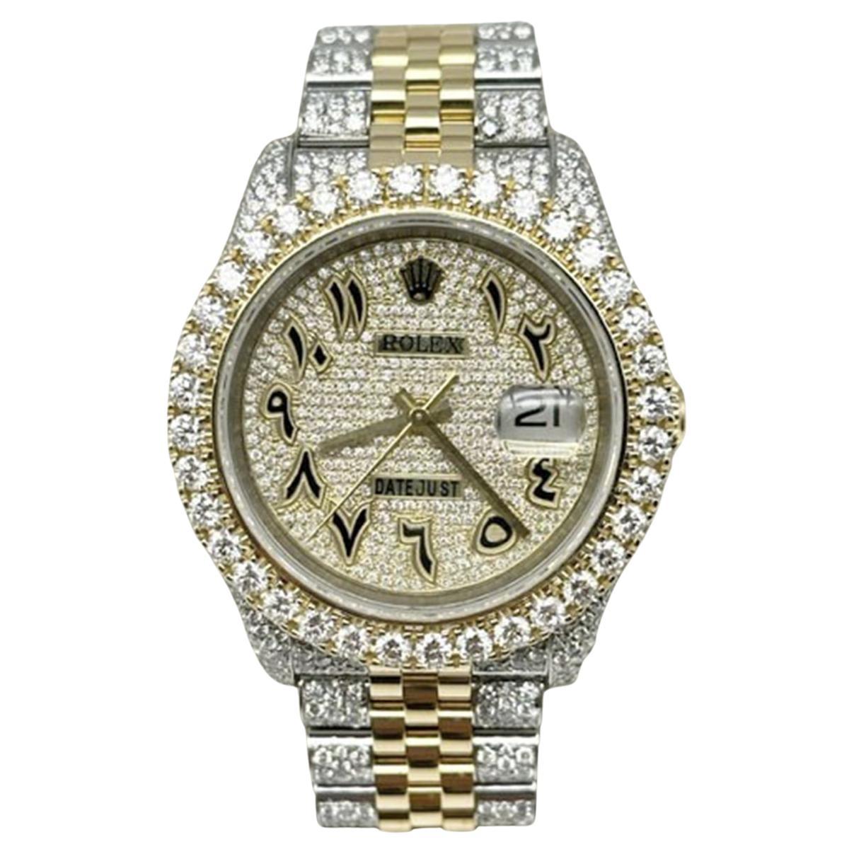 Rolex Datejust 116233 Diamant-Zifferblatt Diamant-Zifferblatt-Diamant-Lünette-Diamant-Ring 18K Gold & Stahl