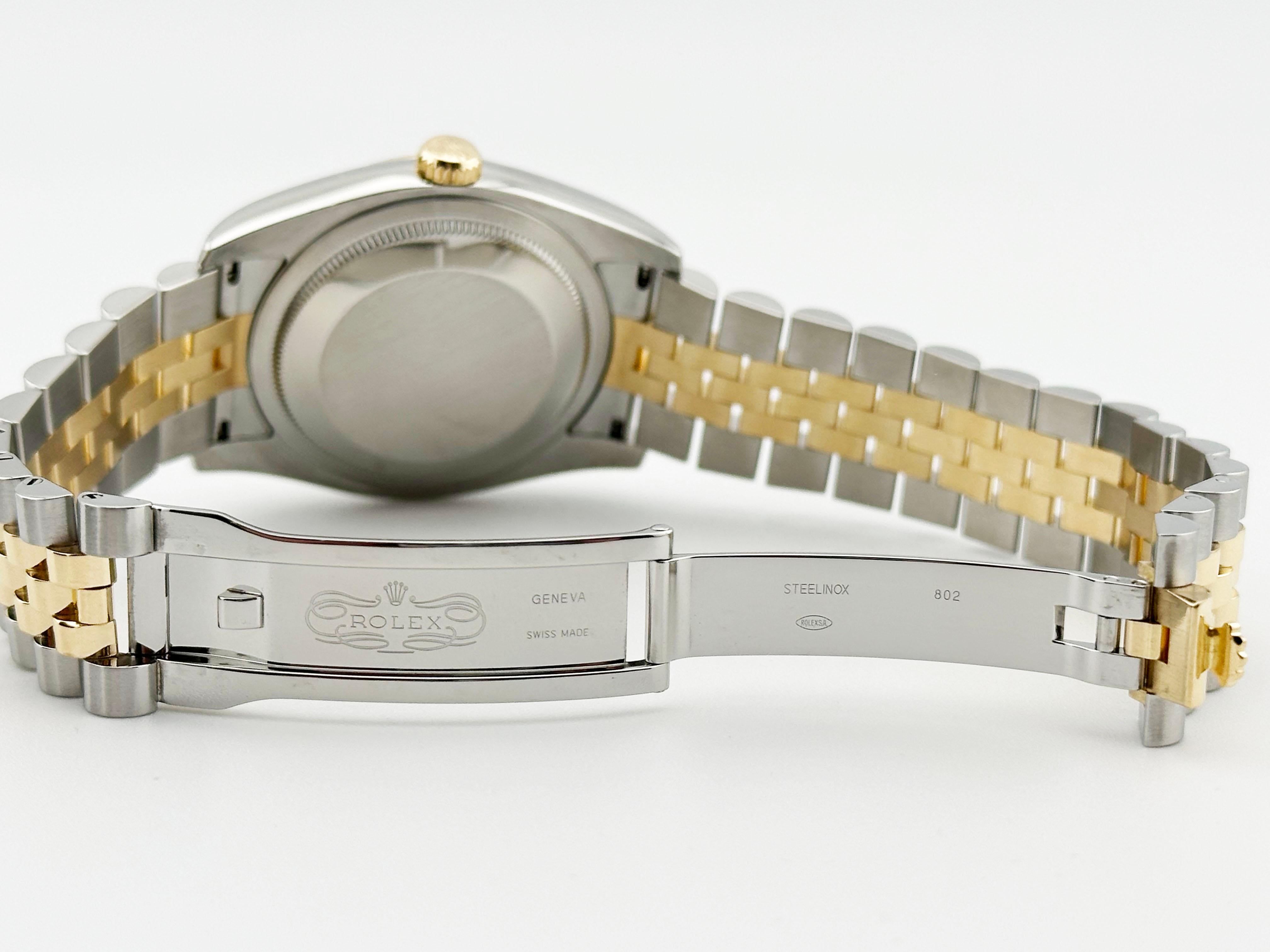 Rolex Datejust 116233 Factory Champagne Jubilee Diamond Dial 18K Gold Steel 36mm 3