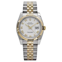 Rolex Datejust 116233 Oro giallo Acciaio inossidabile Quadrante romano bianco Jubilee