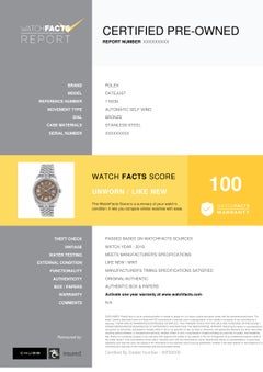 Rolex Datejust 116234, Bronze Dial, Certified and Warranty