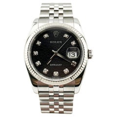 Rolex Datejust 116234 36mm Jubileo Negro Esfera Diamante Acero Inoxidable