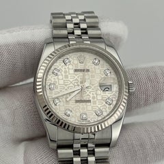 Rolex Datejust 116234 Fabrik Jubiläums-Diamant-Zifferblatt Edelstahl 18K Gold 36mm