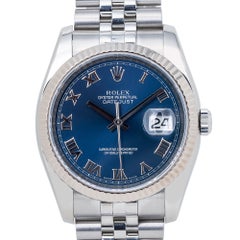 Rolex Datejust 116234 Jubilee Unisex Automatic Watch Blue Dial Stainless