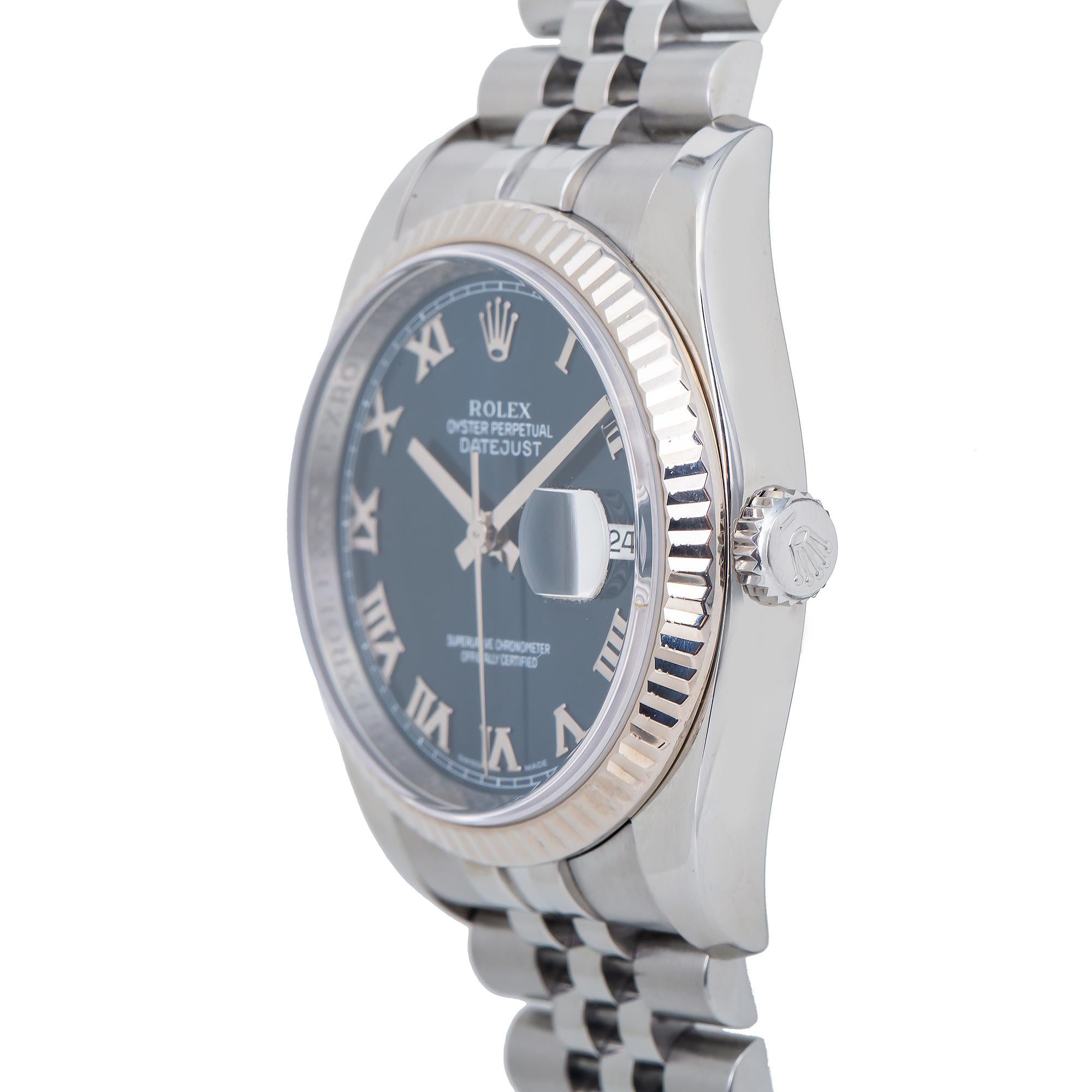 Contemporary Rolex Datejust 116234 Jubilee Unisex Automatic Watch Blue Dial Stainless