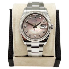 Rolex Montre Datejust 116234 MOP avec cadran en acier inoxydable et diamants