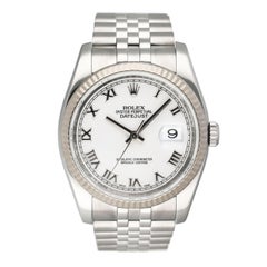 Rolex Datejust 116234 Roman White Dial Mens Watch