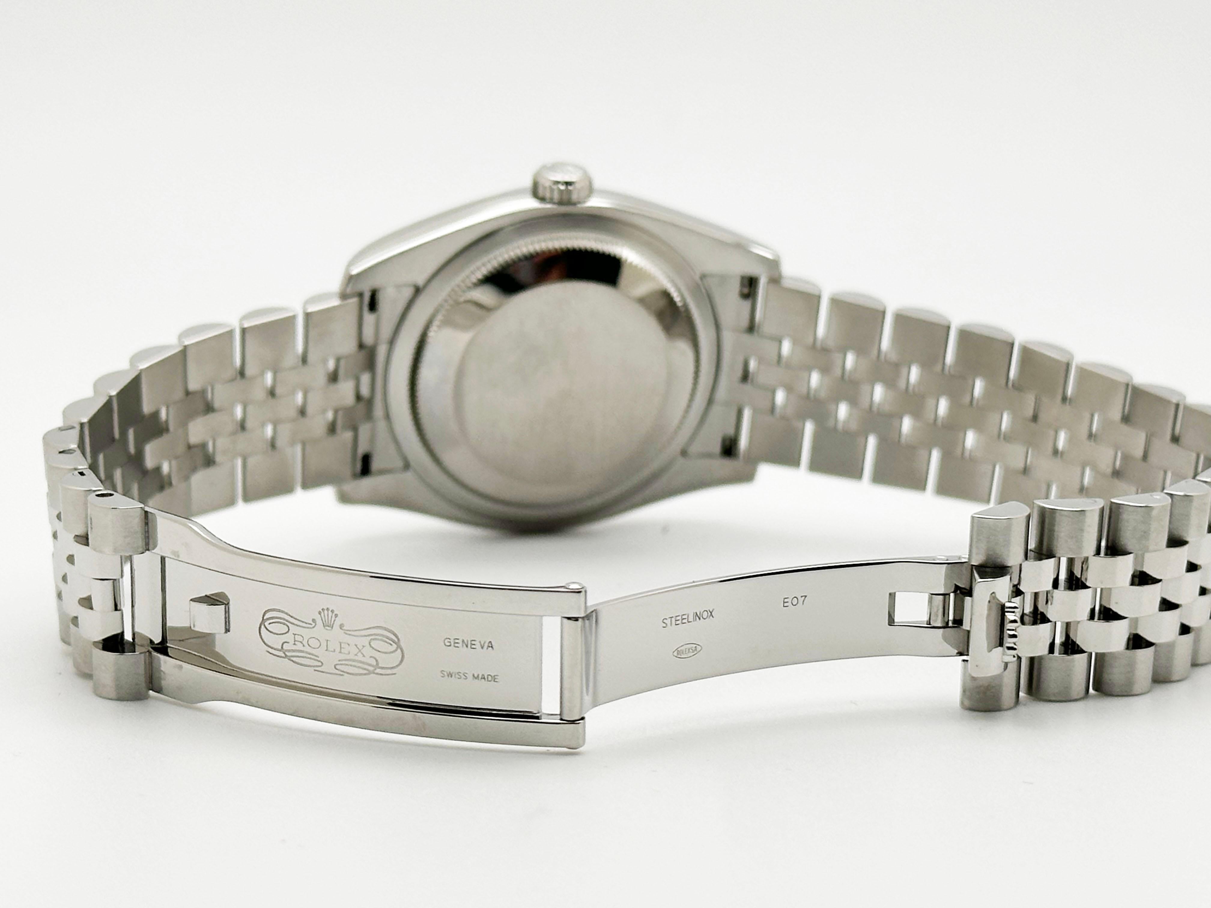 Rolex Datejust 116234 Silver Concentric Dial Stainless Steel Box Paper Jubilee For Sale 5